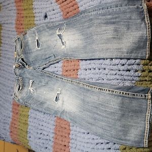 Silver blue jeans, used, 34x33